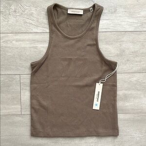 🤎 HOST PICK 🤎 FEAR OF GOD 1977 Brown Taupe Waffle Tank Top, Size XS